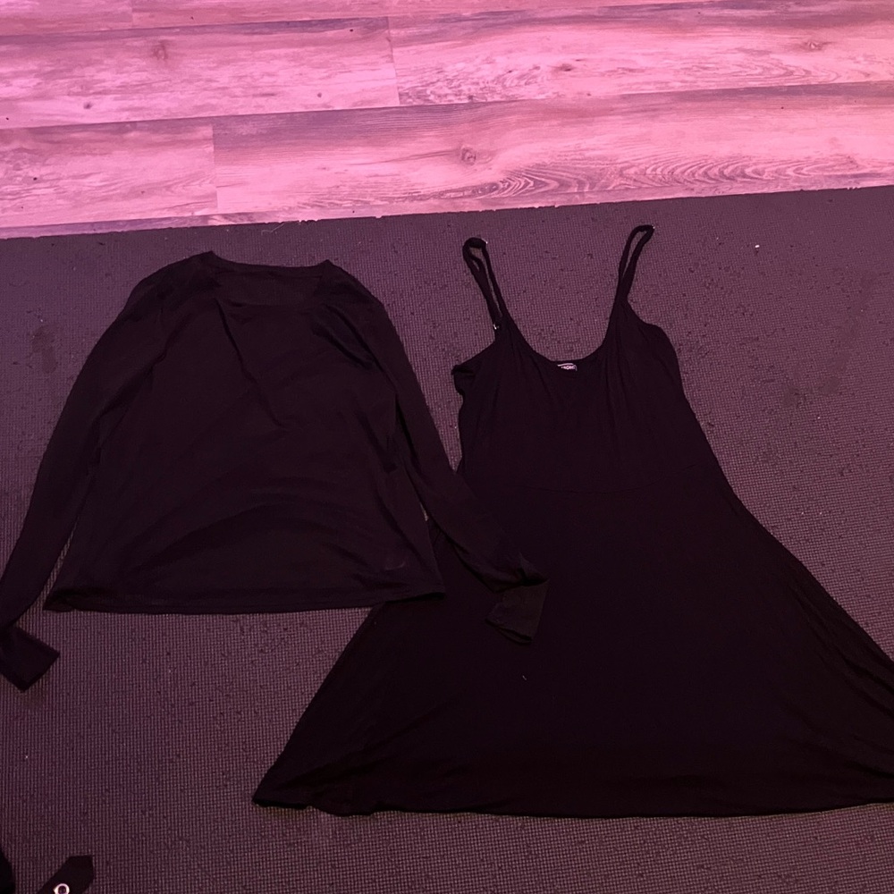 Black Dress and Long Sleeve Top Set